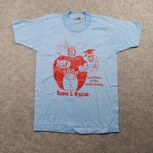 Vintage Screen Stars Shirt Youth Medium Class 2000 USA Y2K Apple Worm School 621